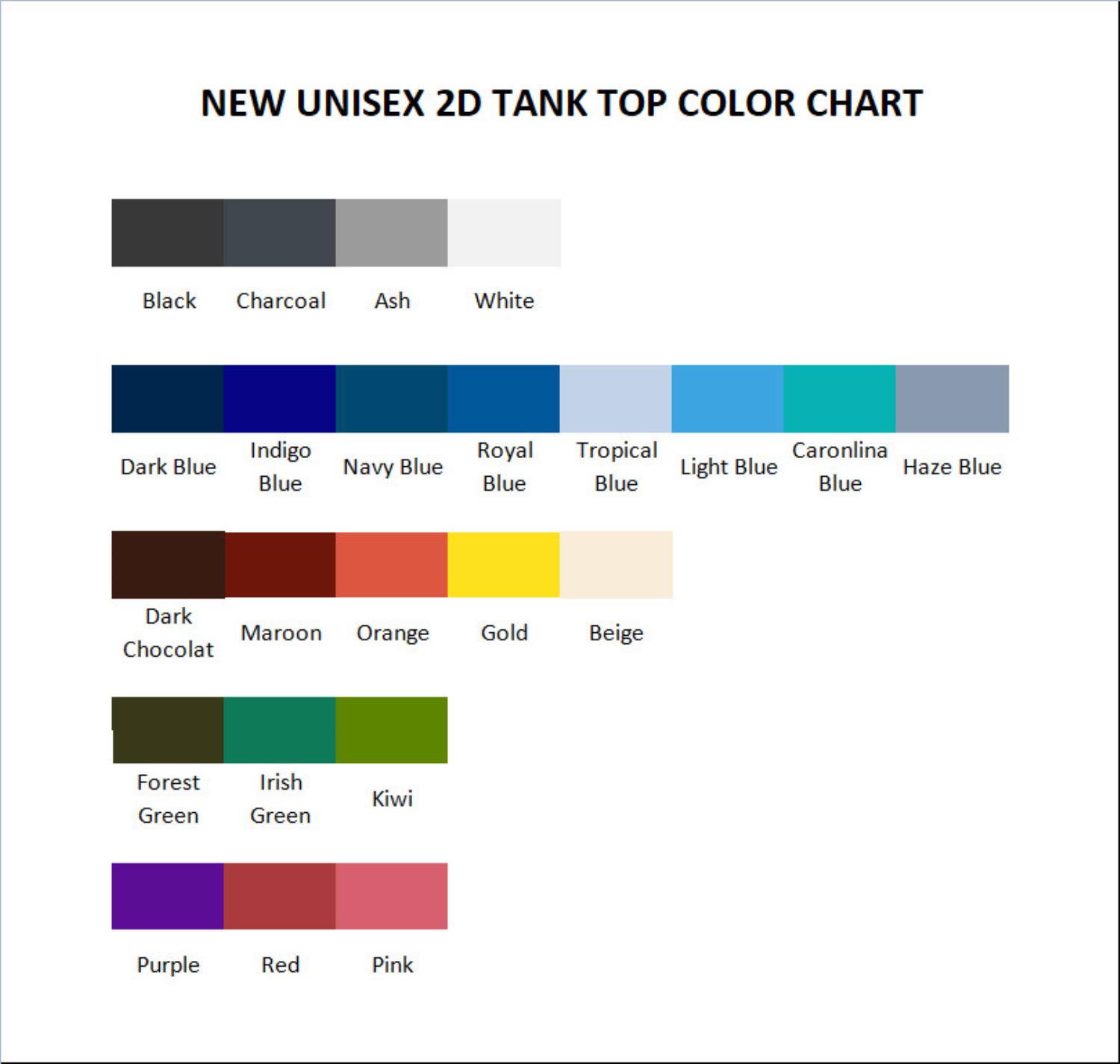 tank top color chart - Solar Opposites Store