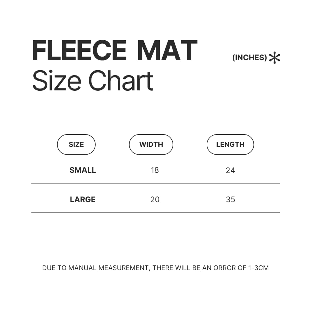 Fleece Mat Size Chart - Solar Opposites Store