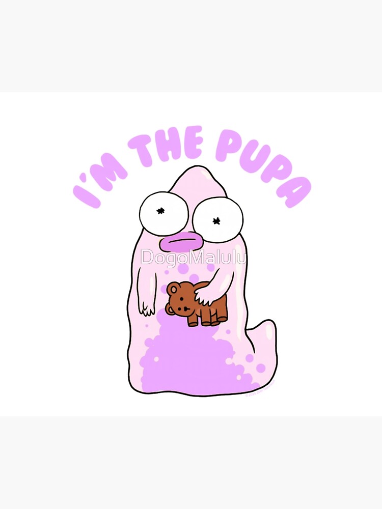 I M The Pupa Portrait Funny Cartoon Tapestry - Image 2