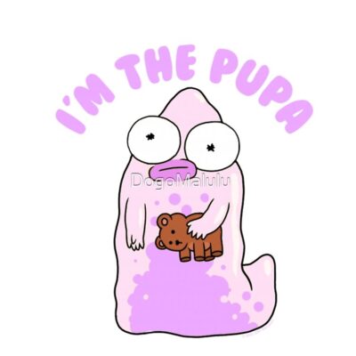Alternative view of I M The Pupa Portrait Funny Cartoon Tote Bag