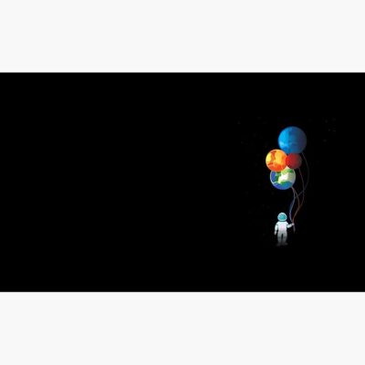 Alternative view of Astronaut In Space Holding Planet Balloon Mug