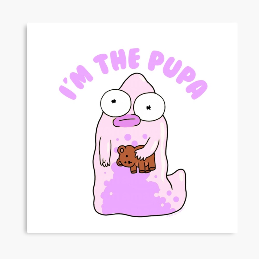 I M The Pupa Portrait Funny Cartoon Poster