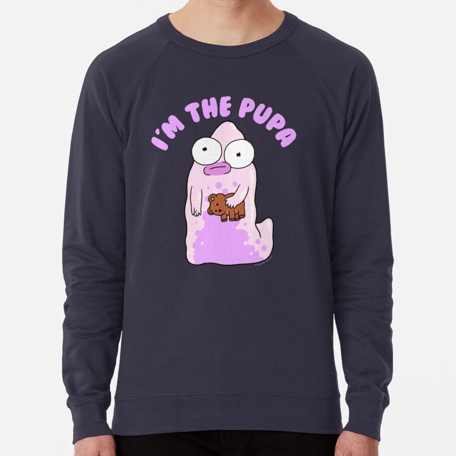I M The Pupa Portrait Funny Cartoon Sweatshirt - Image 4