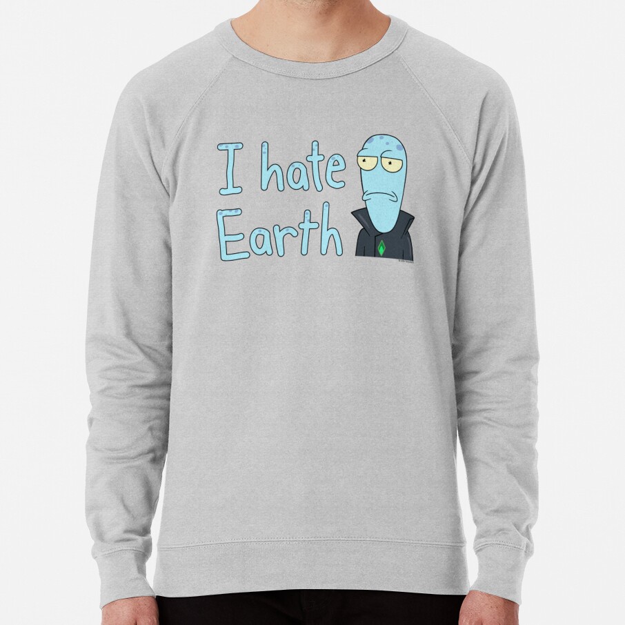Solar Opposites Korvo I Hate Earth Sweatshirt - Image 3
