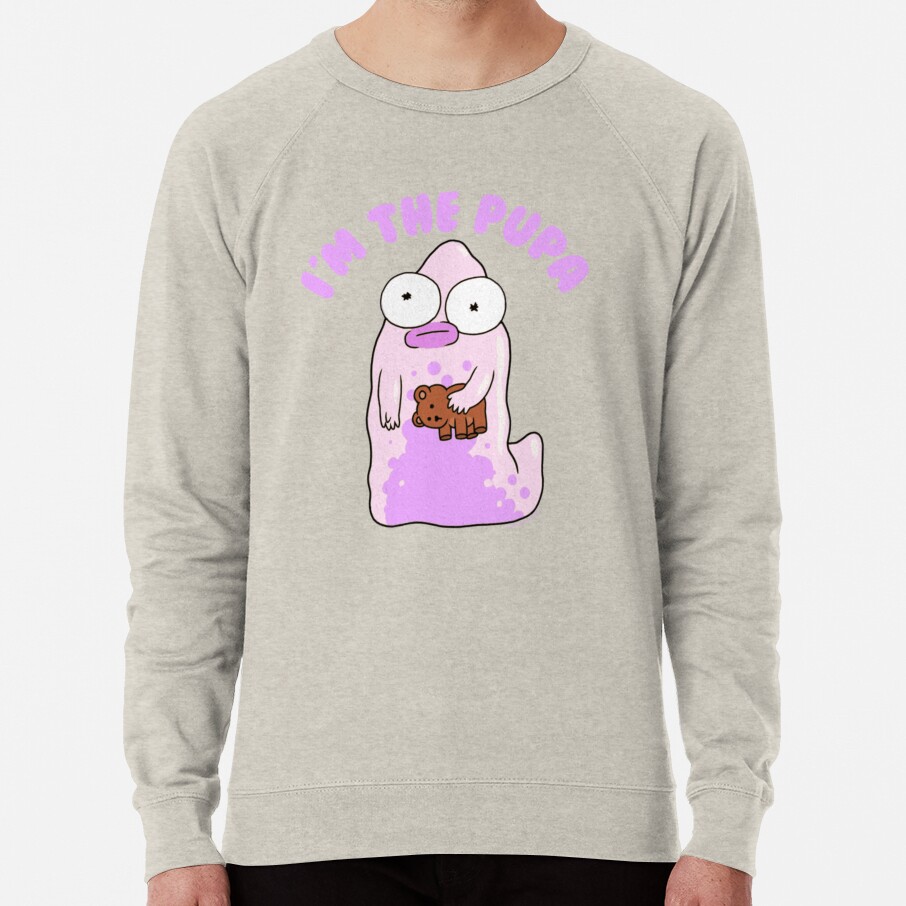 I M The Pupa Portrait Funny Cartoon Sweatshirt - Image 3