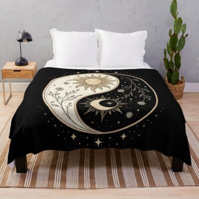 Solar Lunar Balance Throw Blanket