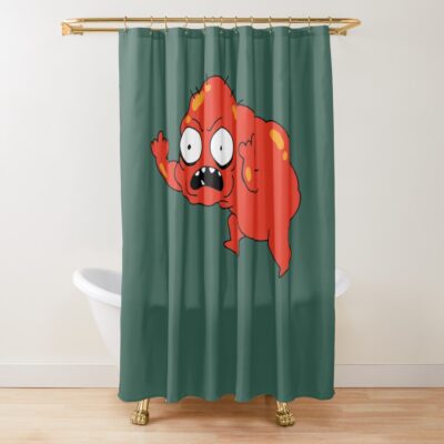 Red Goobler Shower Curtain