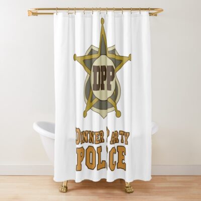 Dinner Party Police Solar Opposites Shower Curtain