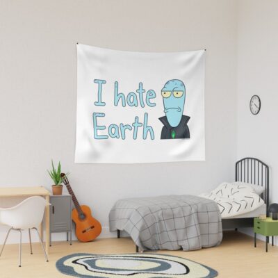 Korvo I Hate Earth Tapestry